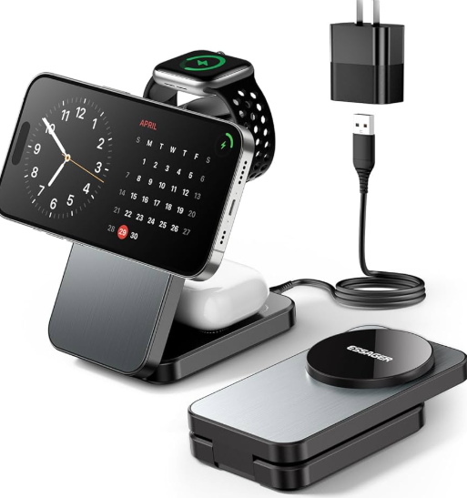 Chargeur Magnétique 3-en-1 | iPhone Apple Watch AirPods