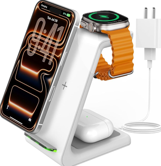 Chargeur Magnétique 3-en-1 | iPhone Apple Watch AirPods